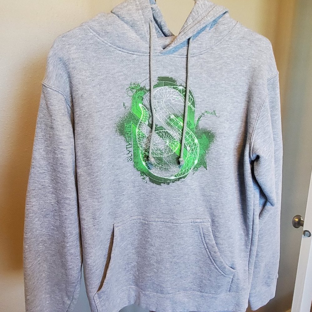 Slytherin (Harry Potter) gray hooded sweatshirt